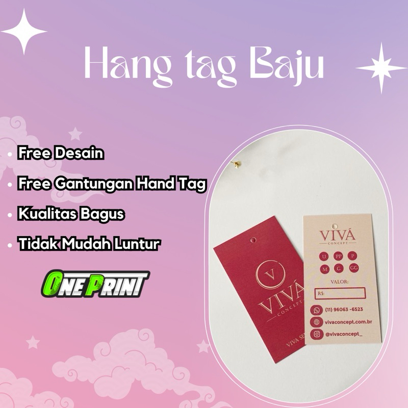 

Hang tag baju / Label baju