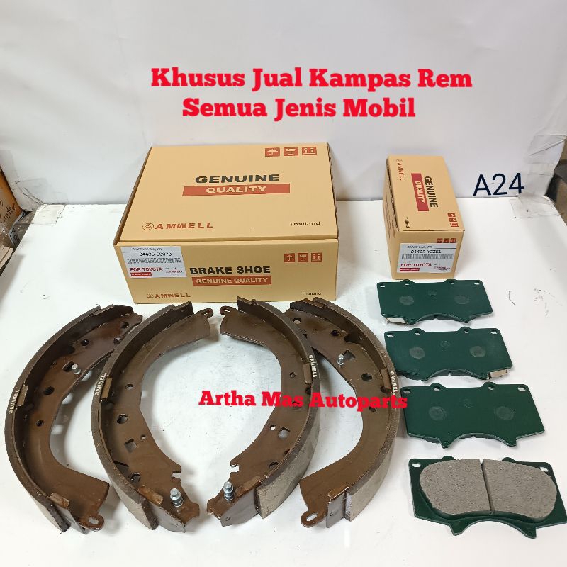 KAMPAS REM SET LAND CRUISER PRADO TRJ150 KOMPLIT DEPAN BELAKANG LAND CRUISER PRADO