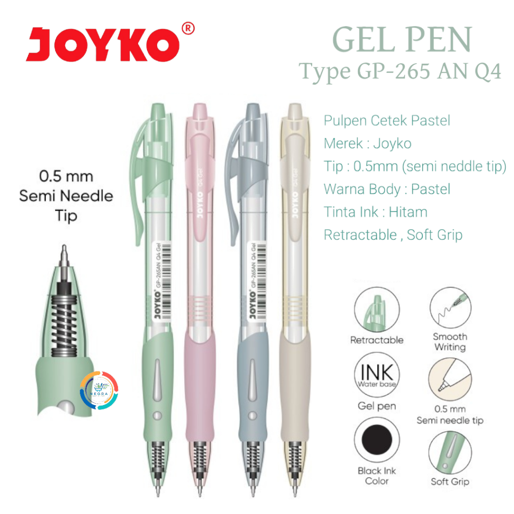 

Joyko Gel Pen Pulpen Pena GP-265AN Q4 Gel 0.5 mm | @ 1Pcs