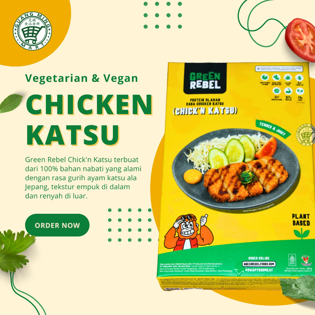 

Green Rebel Chick'n Katsu | Ayam Katsu Vegan | 220 gr