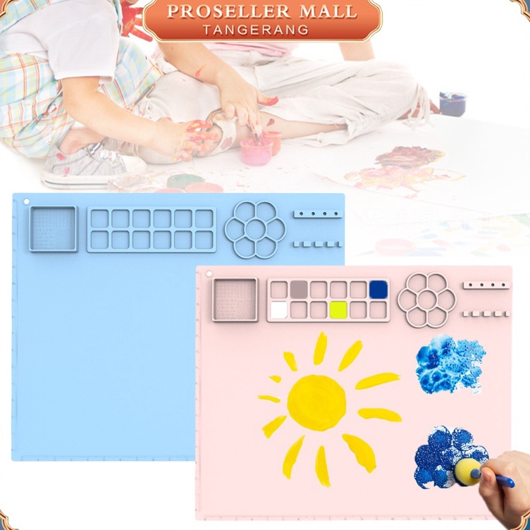 

KODE B64P Painting Mat Anti Air Silikon Kelas Makanan Painting Mat Dengan Palet Tahan Lama Anti Api 45cm