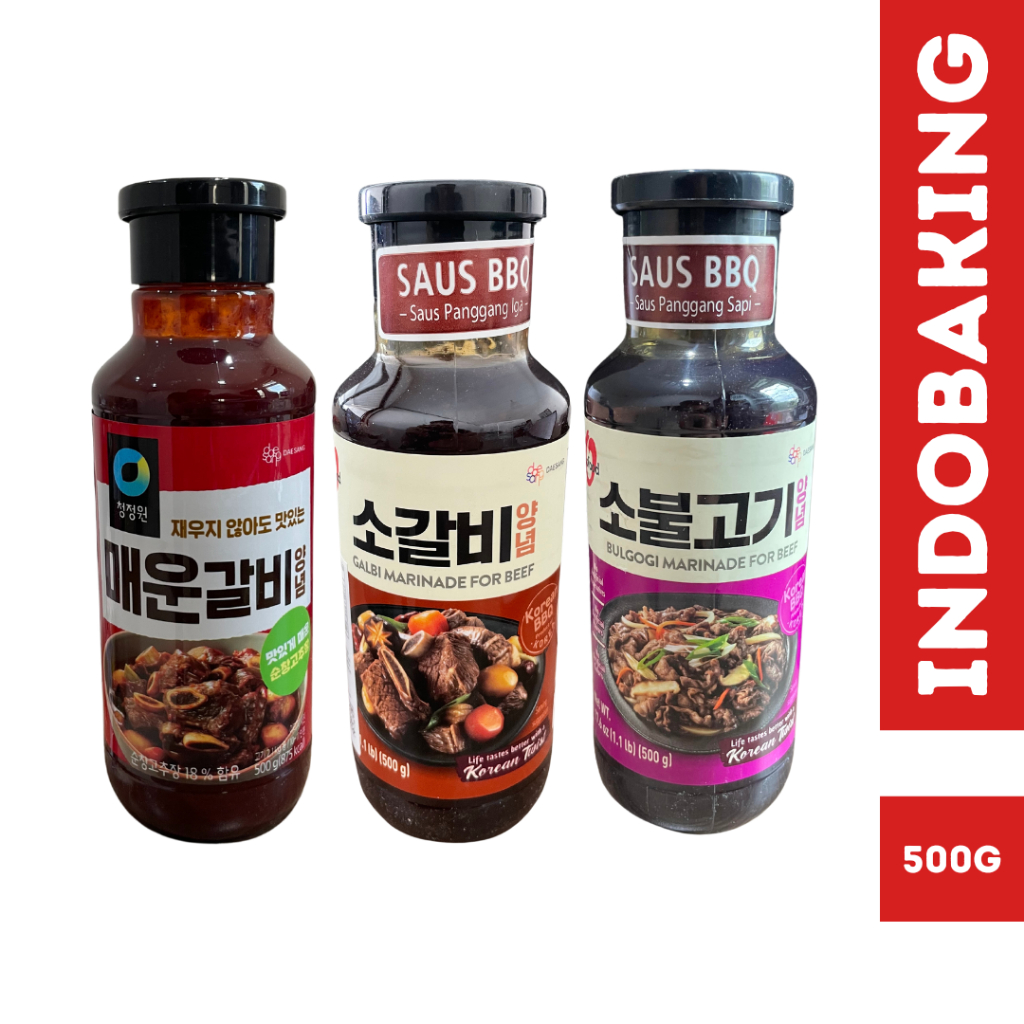 

Daesang Chung Jung One Korean Beef Galbi Bulgogi Spicy Marinade Sauce / Saus Marinasi Daging Korea 500g