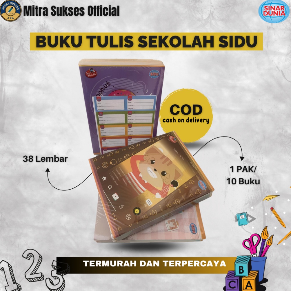 

KODE X89F Buku Tulis Sidu 38 lembar 1pack 1 pcs