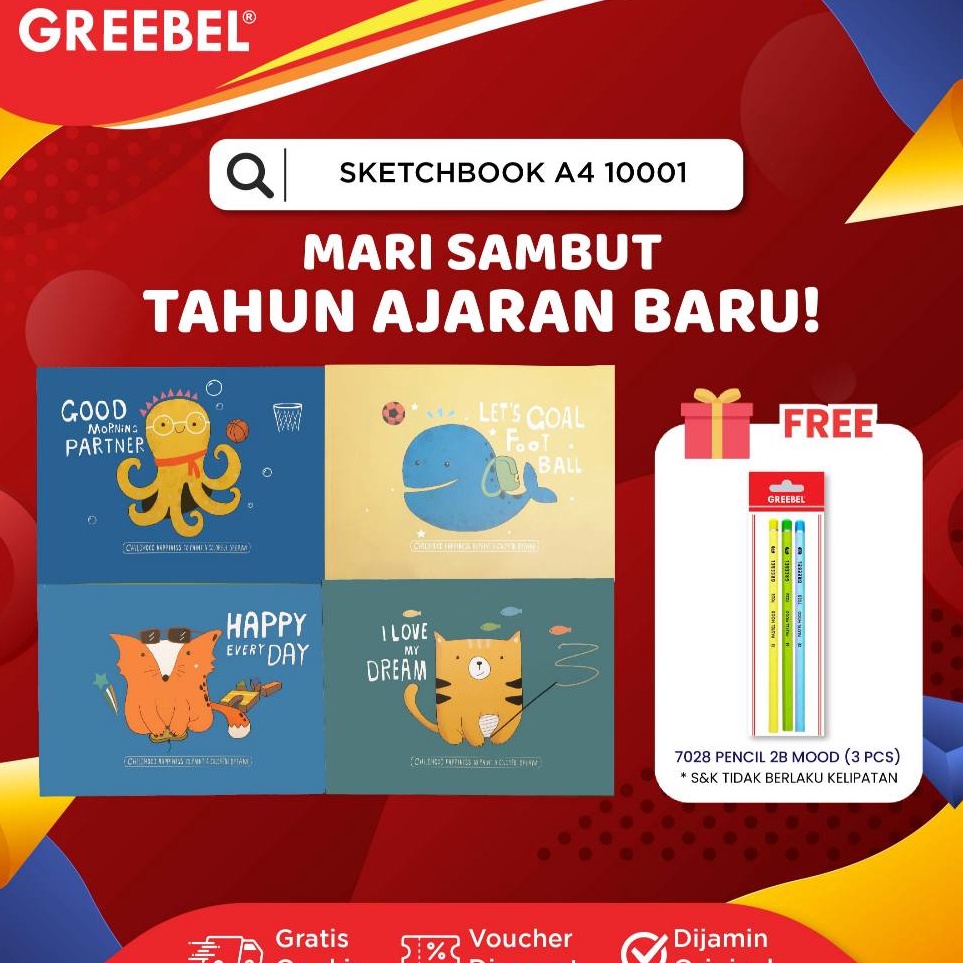 

KODE O74P GREEBEL SKETCHBOOK A4 11 Buku Gambar Sketsa Drawing Book