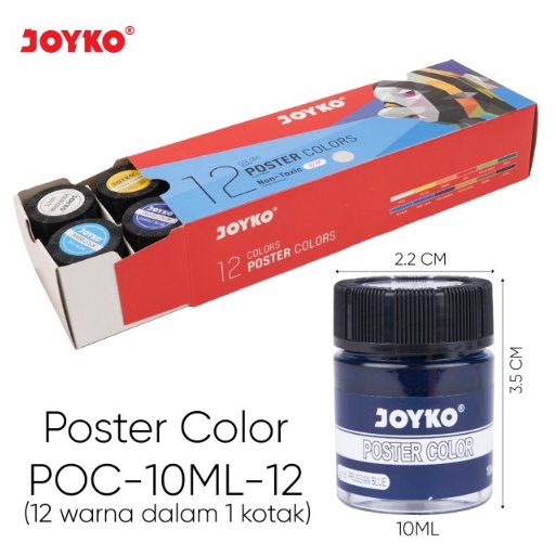 

KODE T48Q Cat Poster Colors 12x1ml Joyko Joyko 12 Colors Poster 1ml