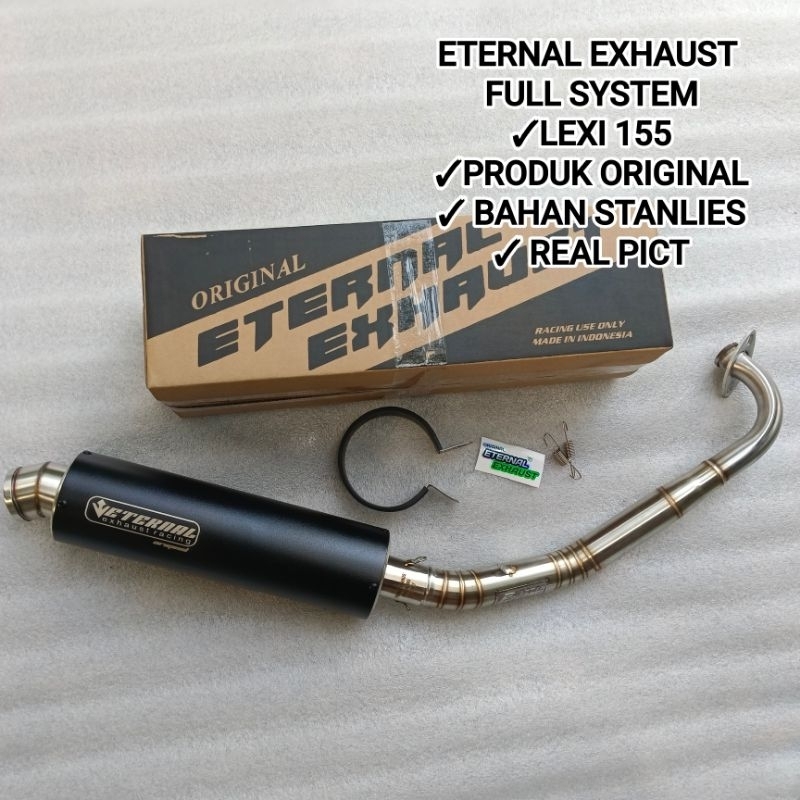 KNALPOT RACING LEXI 155 FUL SET ETERNAL EXHAUST TYPE BD-LONG