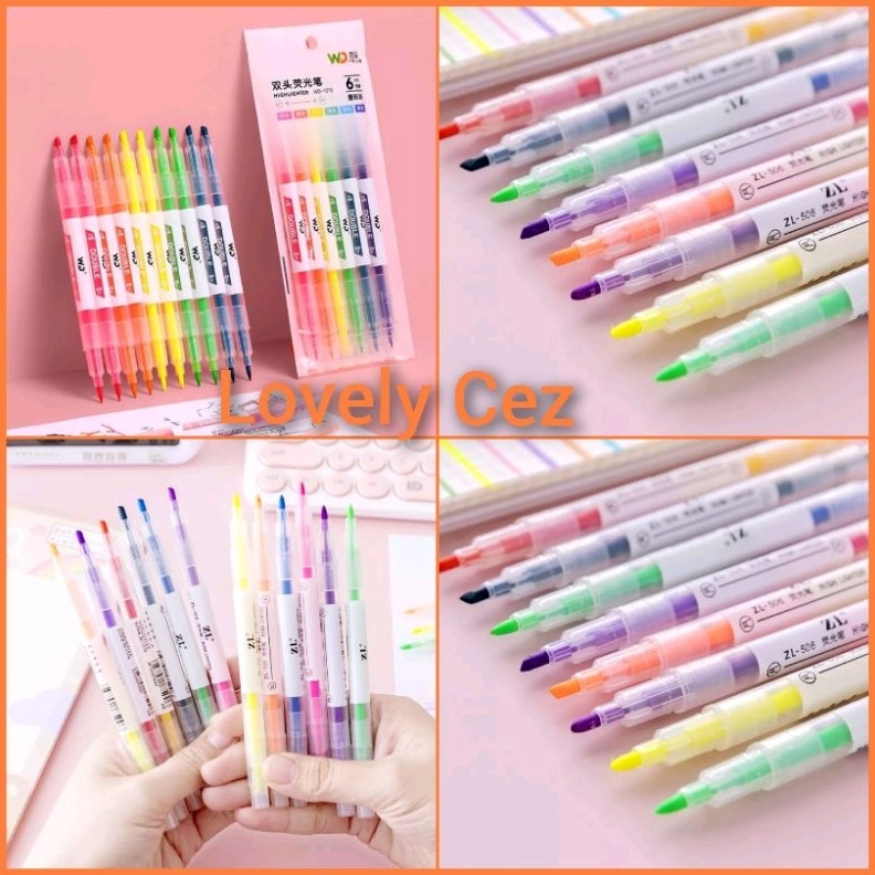 

HEMAT Stabilo Highlighter Warna Warni isi 6pcs