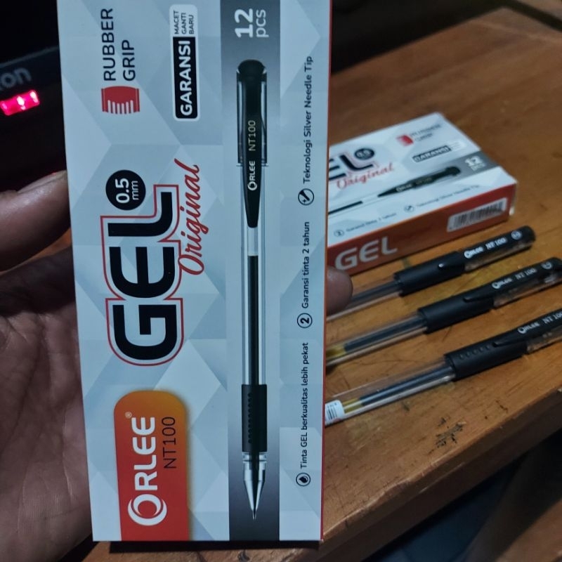 

Bolpen Gel INK by Orlee | 12Pcs Bolpoint Tinta Gel Tanpa Macet