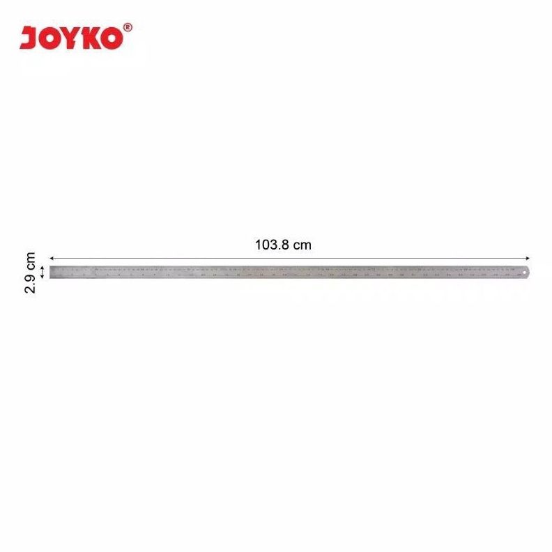 

STOK SEDIKIT Penggaris Besi Stainless Ruler Joyko 1 Cm1 Meter