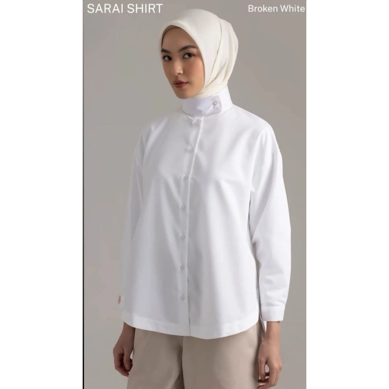 Sarai Shirt riamiranda Ahila RM Artkea Ria Miranda Blouse Atasan Top Wanita
