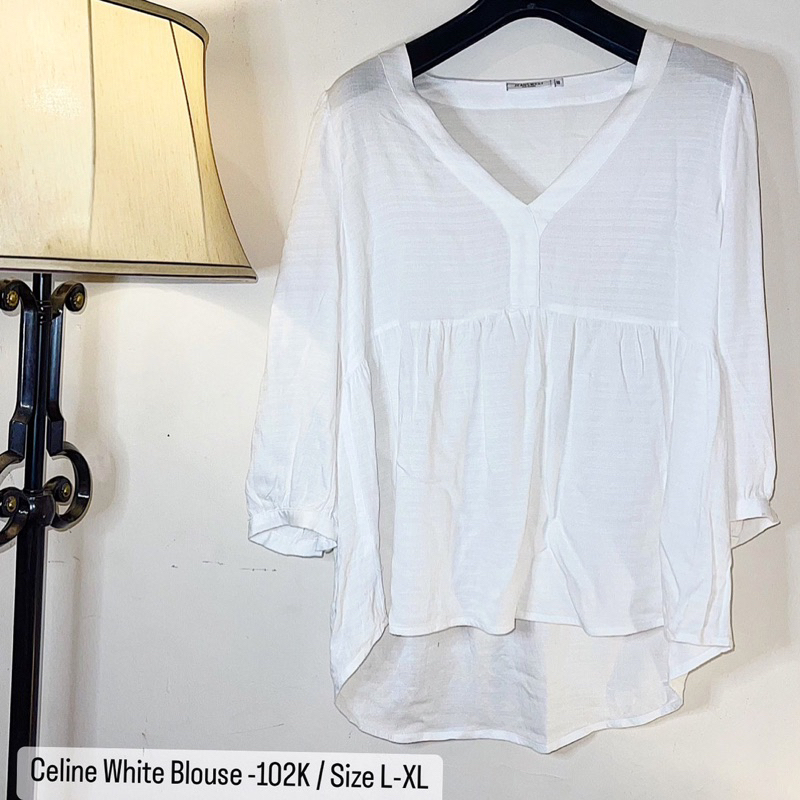 Celine White Blouse