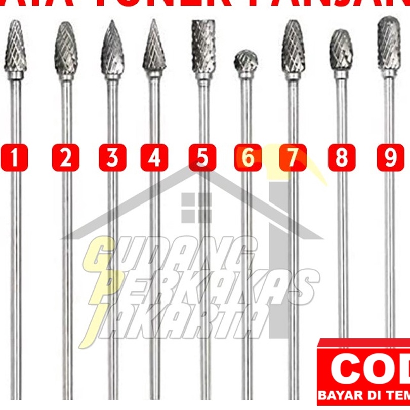 Cepat Tuner Panjang Tunner Mata Gerinda Long Cuner Mata Bor 3 mm  mata bor cun  cun porting  cuner