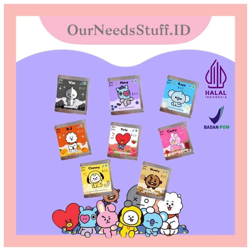 BPOM | Masker Wajah organik BT21 series masker wajah anak by kiyomask