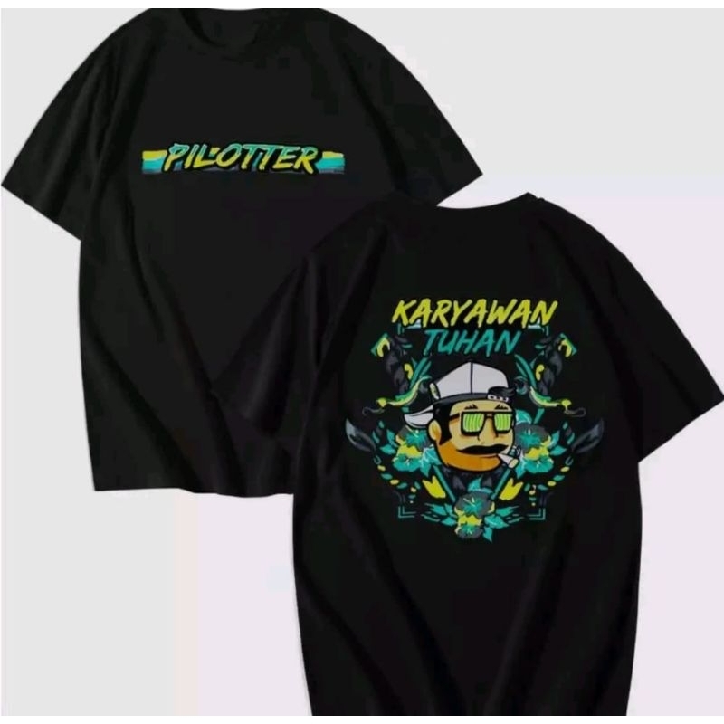 KAOS PILOTTER KARYAWAN TUHAN   MOTIF HIJAU