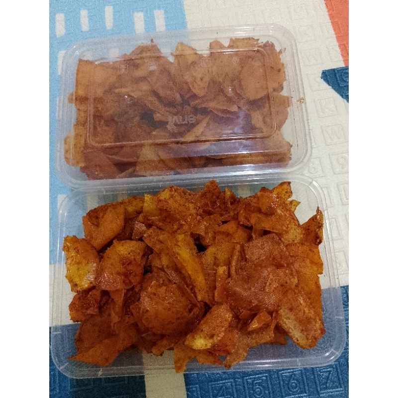

2Xbtygneal Sakha Snack ) Kripset Kembar Sukabumi Kemasan Box Dapat 2 Box 750Ml Kripset Pedas Gurih