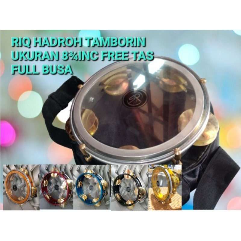 RIQ TAMBORIN ORIGINAL UKURAN 8¾ INCI GRATIS TAS FULL BUSA