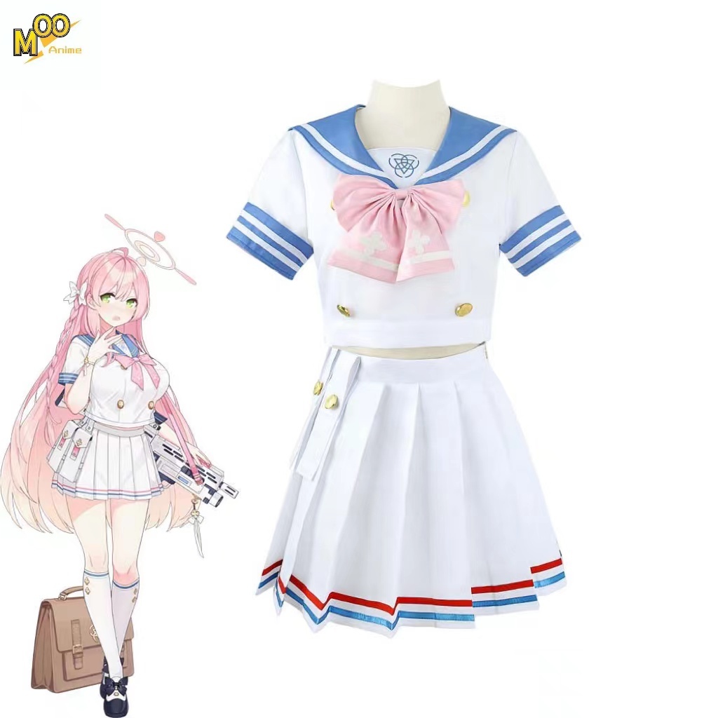 Blue Archive cosplay costume Urawa Hanako cosplay costume and wig anime party costumes