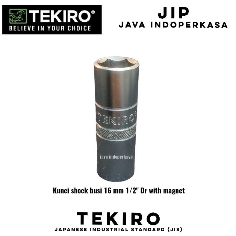 TEKIRO SC-SA0546 KUNCI SOK BUSI 16 MM 1/2" DR WITH MAGNET