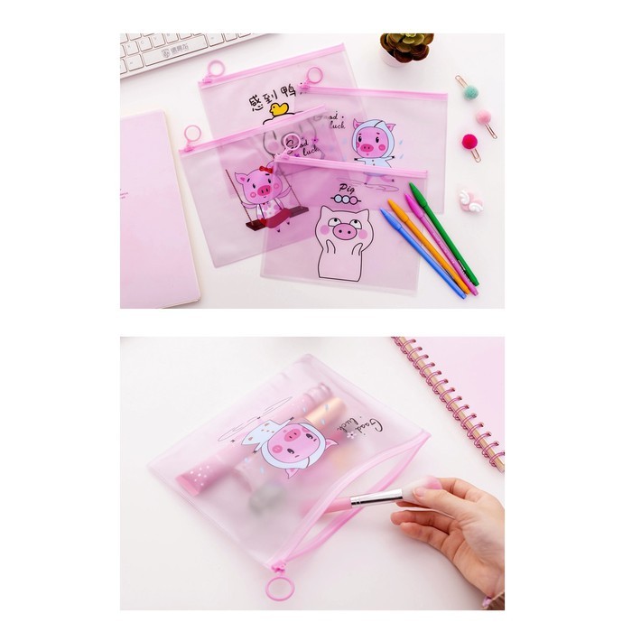 

Fortune APF12 Kotak Pensil Tempat Pensil Japanese Piggy Cartoon A5 Stationery Pencil Case