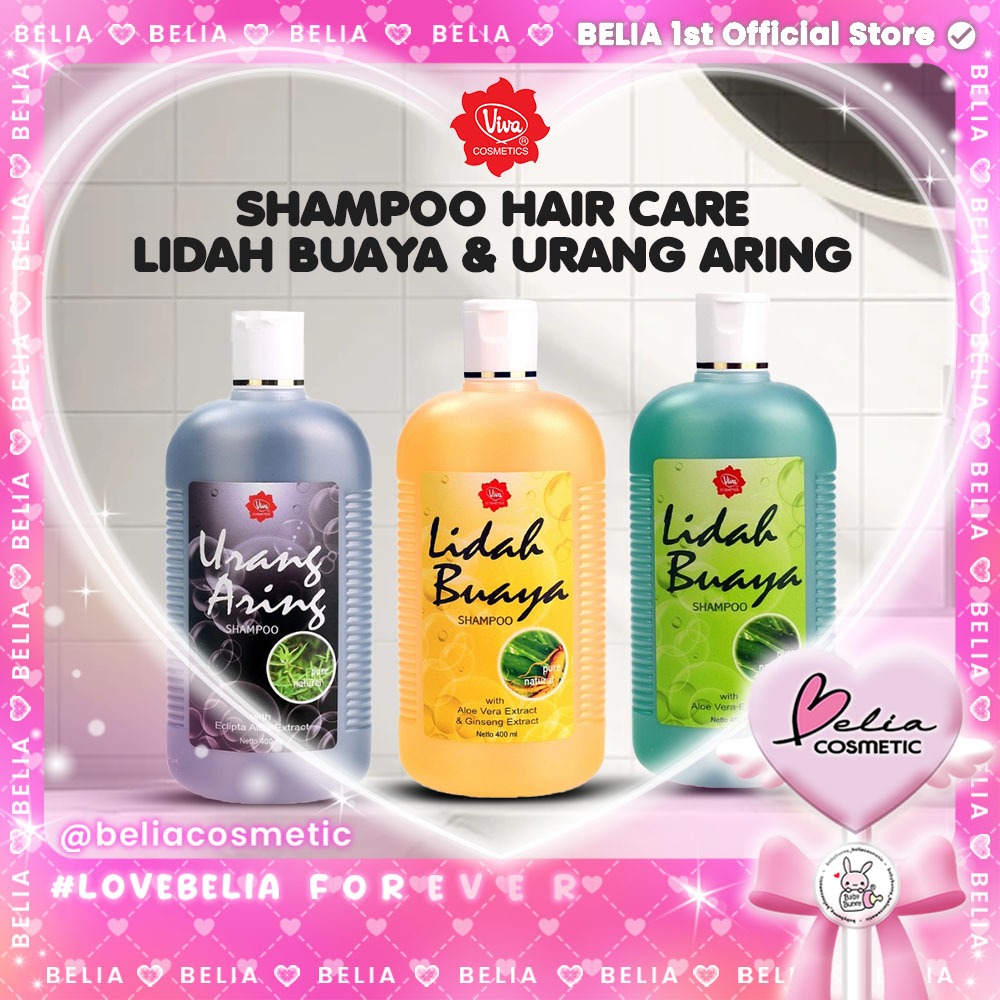 ❤ BELIA ❤ Viva Shampoo Hair Care Lidah Buaya Gingseng Urang Aring Berminyak Ketombe Rontok 400ml