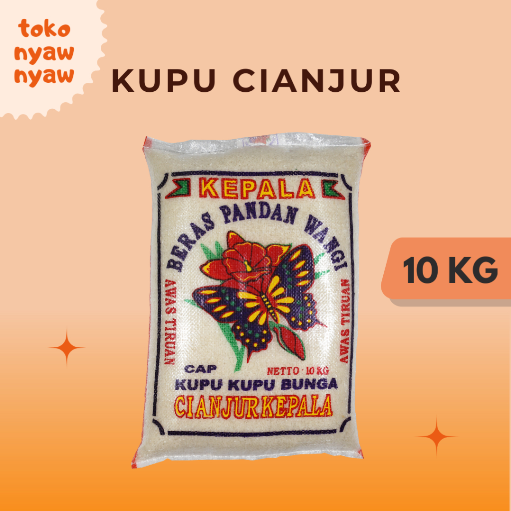 

CRGO Beras Pandan Wangi Cianjur cap Kupu Bunga 10 kg / Beras Pandan Wangi Super 10 kg