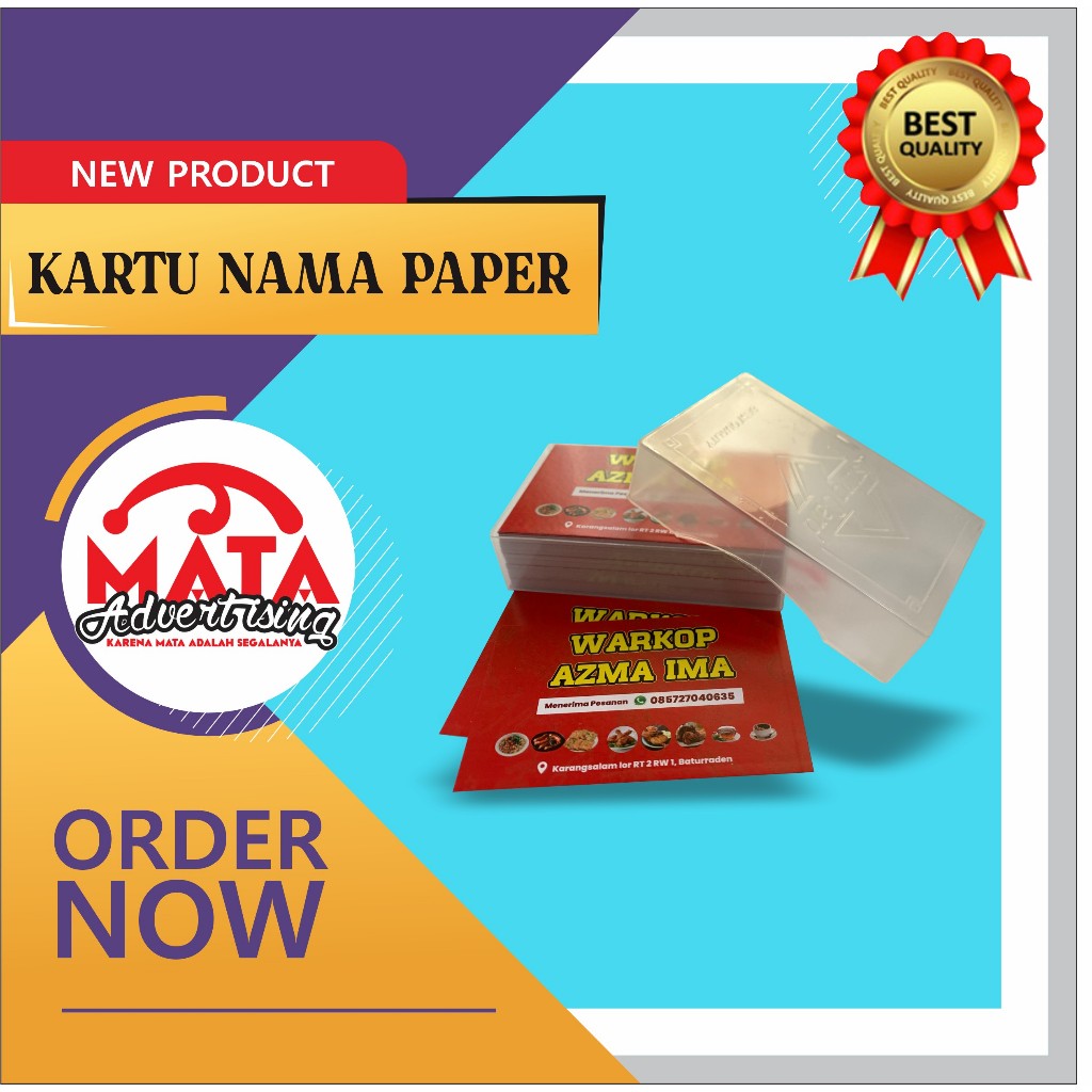 

KARTU NAMA PAPER 100 PCS FREE BOX