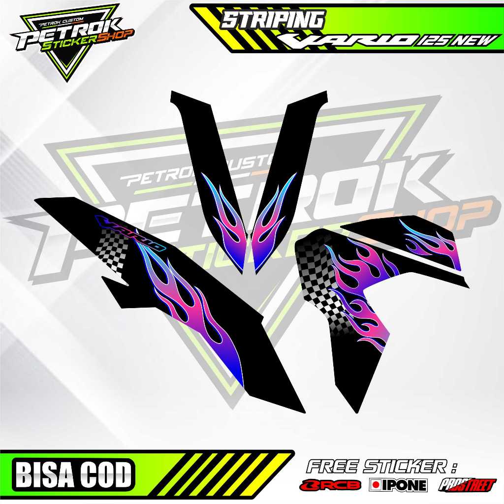 STRIPING VARIASI HONDA VARIO 125 NEW API / STICKER LIST MOTOR VARIO 125 NEW API