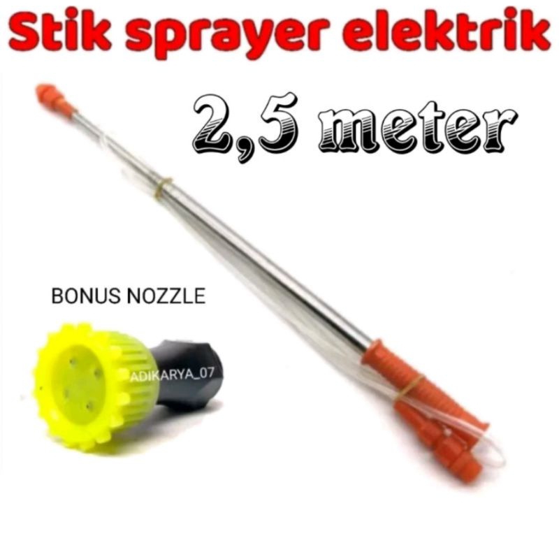 Stik Stick Sprayer Panjang 2,5 meter/ Stik Teleskopik Panjang 2,5meter Free Nosel