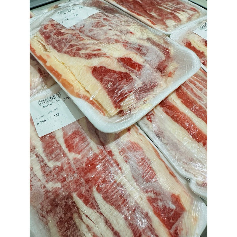 

AUS Beef Shortplate Brisket Sliced 250gr