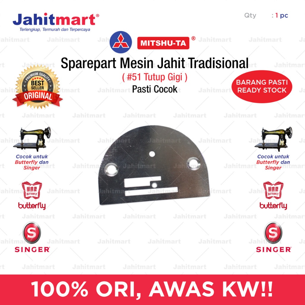 Sparepart Mesin jahit Needle Plate Mesin Jahit Klasik SINGER® 15CL
