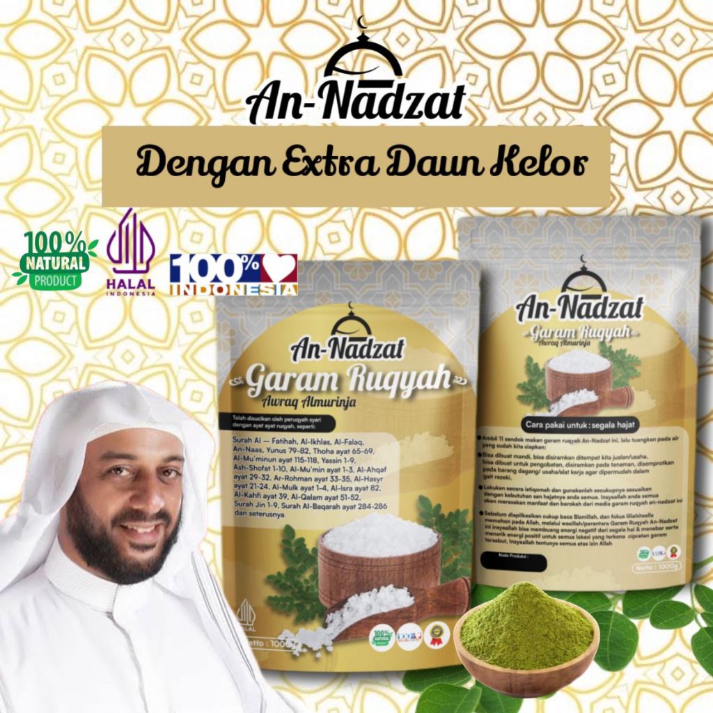 

(KEMASAN BESAR) Garam An-Nadzat 1Kg Extra Minyak Bidara, Parfum, Tasbih
