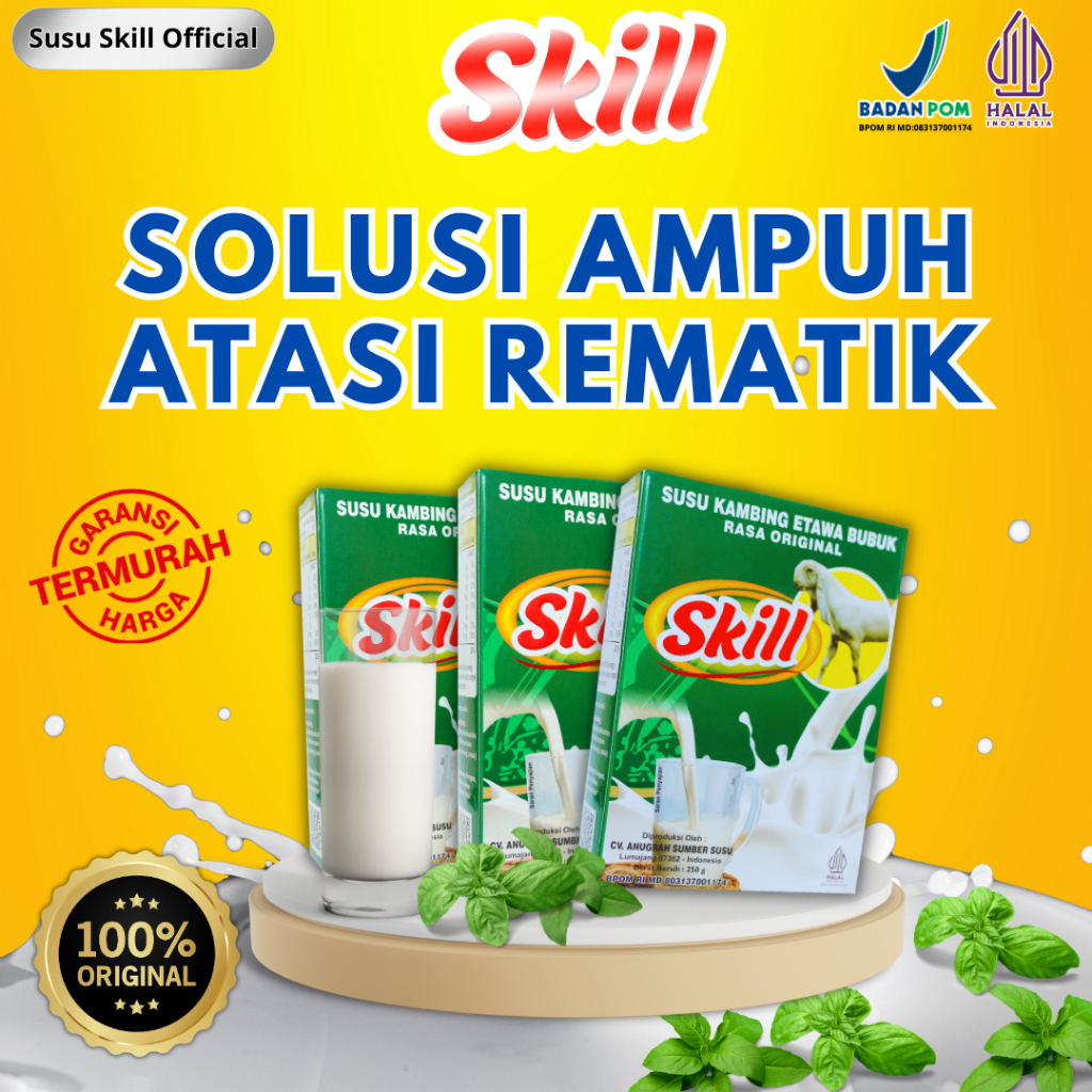 

Susu Kambing Etawa Bubuk Original Solusi Rematik 1 Box Kemasan Refill 250gr