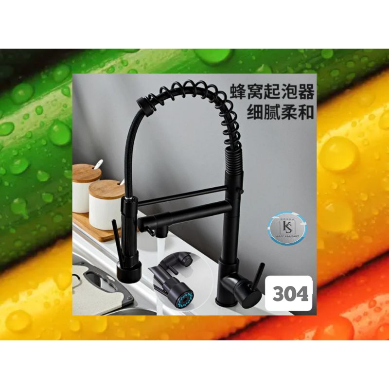 Kran Cuci Piring Panas Dingin/Kran Kitchen Sing Dapur Panas Dingin Hitam