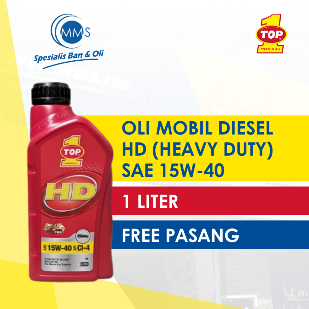 Oli Mobil Diesel TOP 1 SDO HD SAE 15W-40 1 Liter