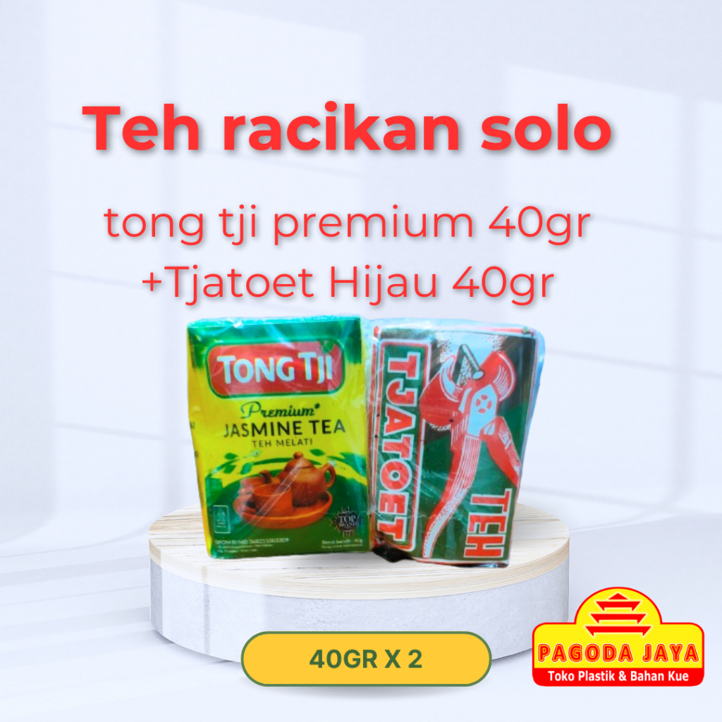 

Teh Racikan Solo Isi 2 ( Tong Tji Premium 40gr + Tjatoet Hijau 40gr