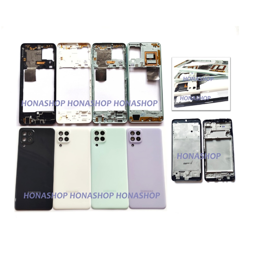 BACK CASING + TULANG BAZEL CASING HOUSING SAMSUNG GALAXY A22 4G A225F FULLSET