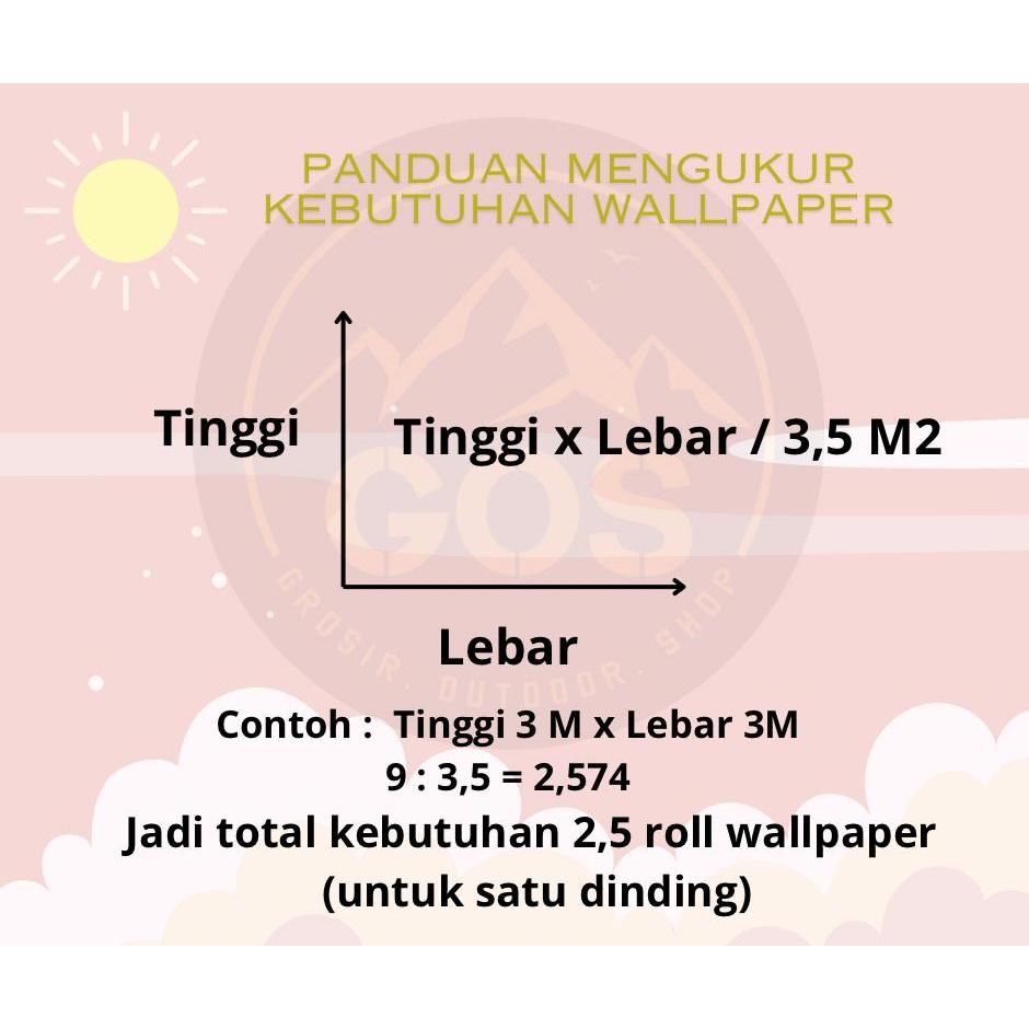 1 KG 1 Roll Wallpaper 10 meter X 45 cm wallpaper dinding Motif laris minimalis dll