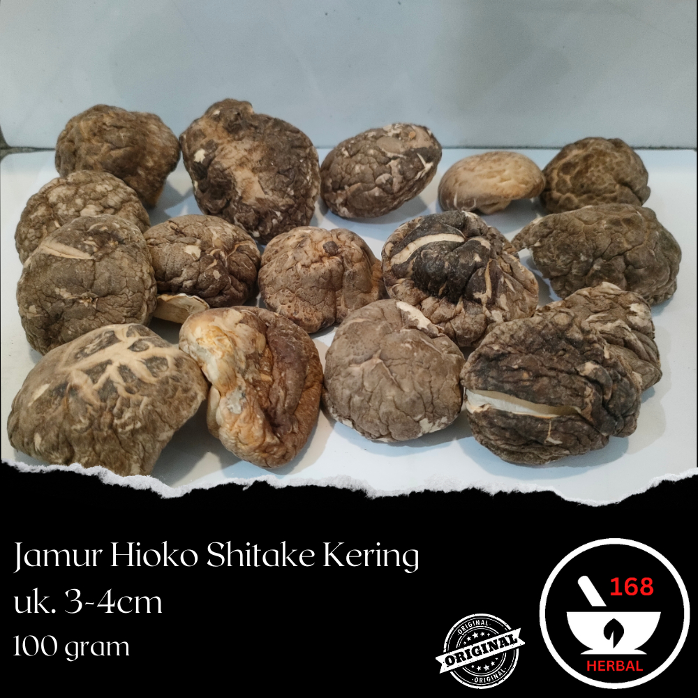 

Jamur Hioko Shitake Kering / uk. 3-4cm / repack 100gram