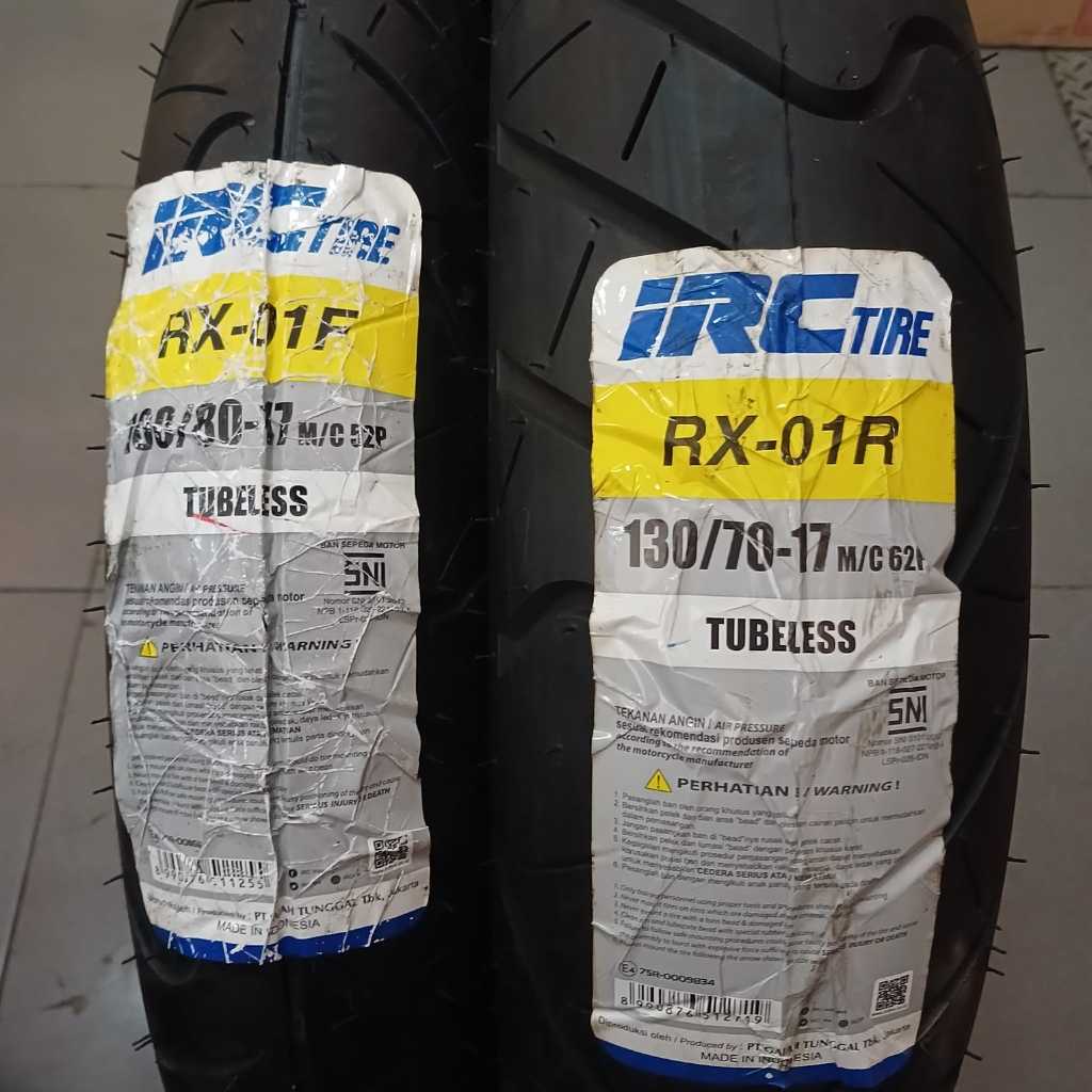 ( Paket 100/80-17&  130/70-17 )IRC Tubeles  RX-01R & RX-01F