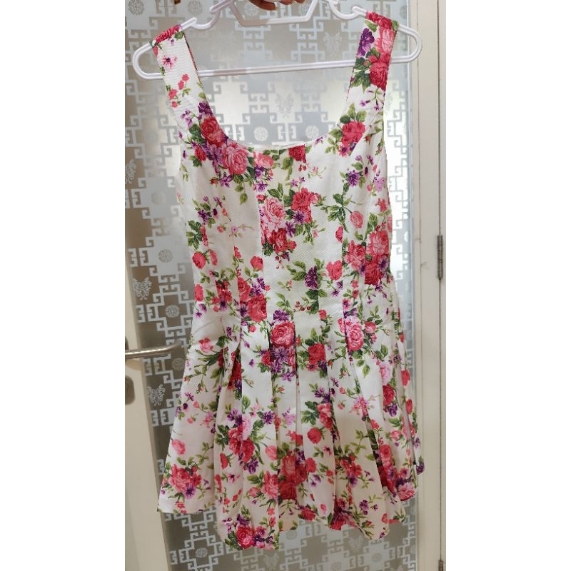 DRESS BUNGA DRESS PLISKET FLOWER BUNGA BUNGA MINI DRESS