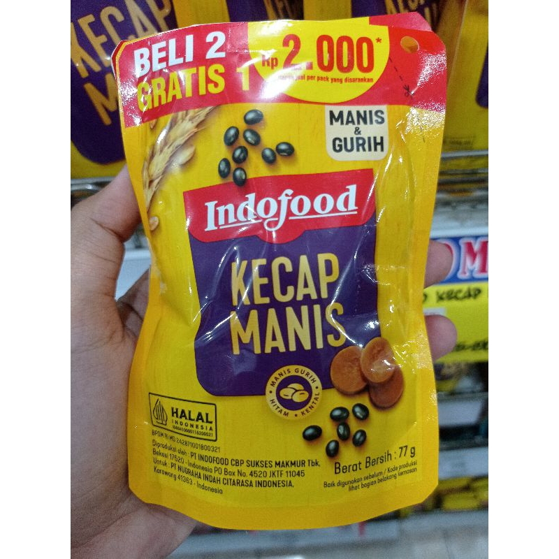 

KECAP INDOFOOD 2000 77GR isi 3