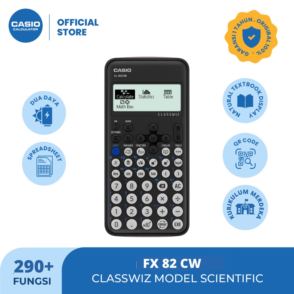 

CASIO SCIENTIFIC CLASWIZ FX 82 CW KALKULATOR