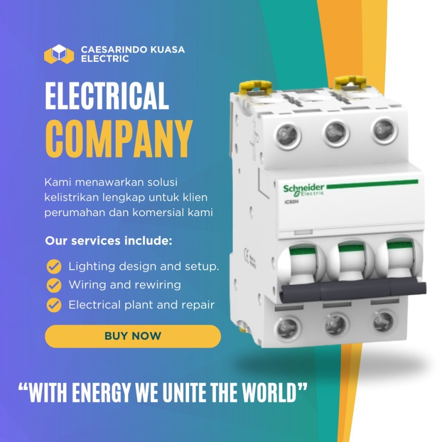 MCB 10A 3P SCHNEIDER IC60H 10AMPER 3PAS 10KA SNEIDER 10AMPERE 3PHASE