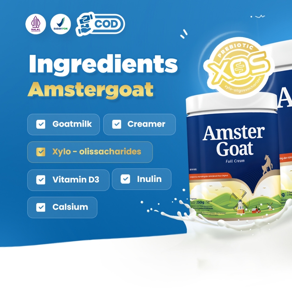 

AMSTER GOAT Susu Kambing Solusi Atasi Diare nyeri sendi sembelit sakit perut 250gr