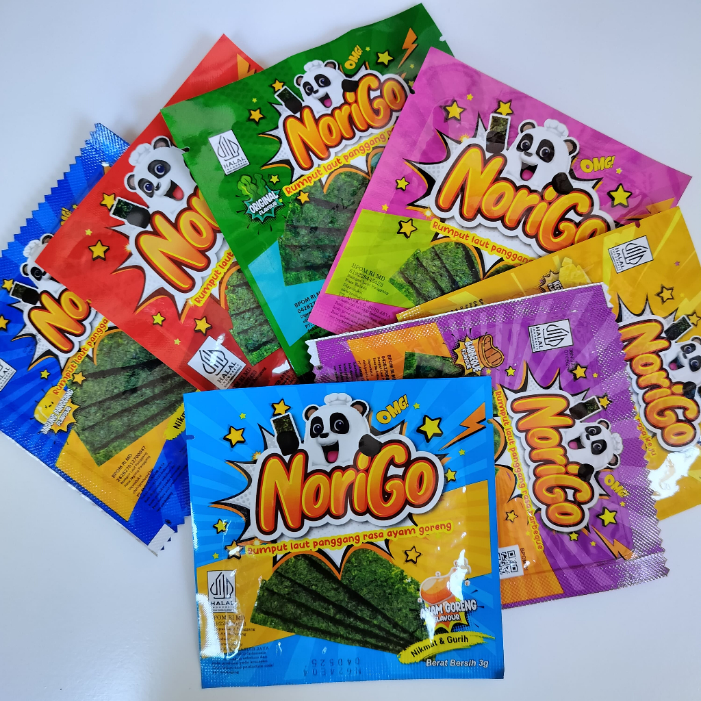 

Norigo Snack Rumput Laut Sachet All Varian 36gr Isi 12 Sachet