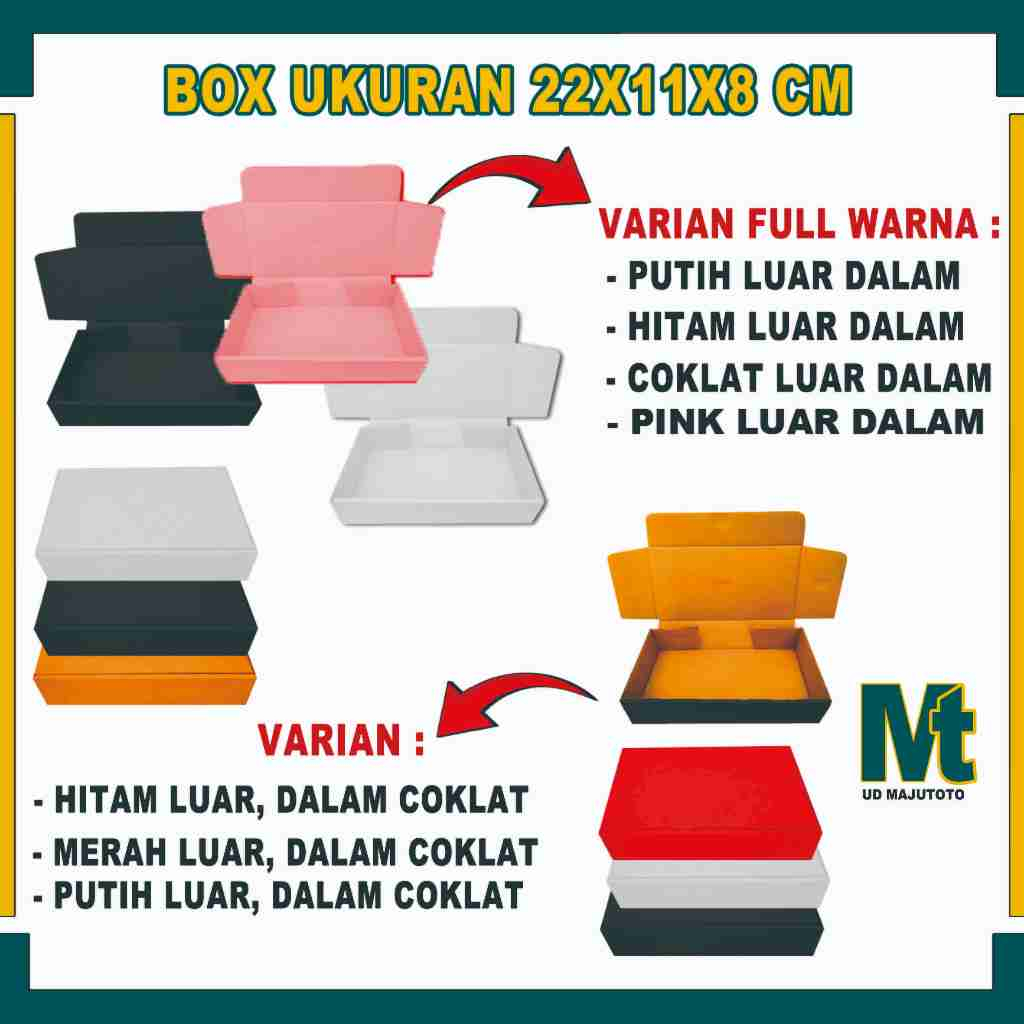 

Box 22x11x8 Cm / Box Lipat Depan / Box Kardus Hampers / Box Kue Kering / Box Hijab