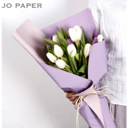 

[5 LEMBAR] Flower Wrapping Paper Dua Warna Bi Color Kertas Buket Bunga Florist Cellophane