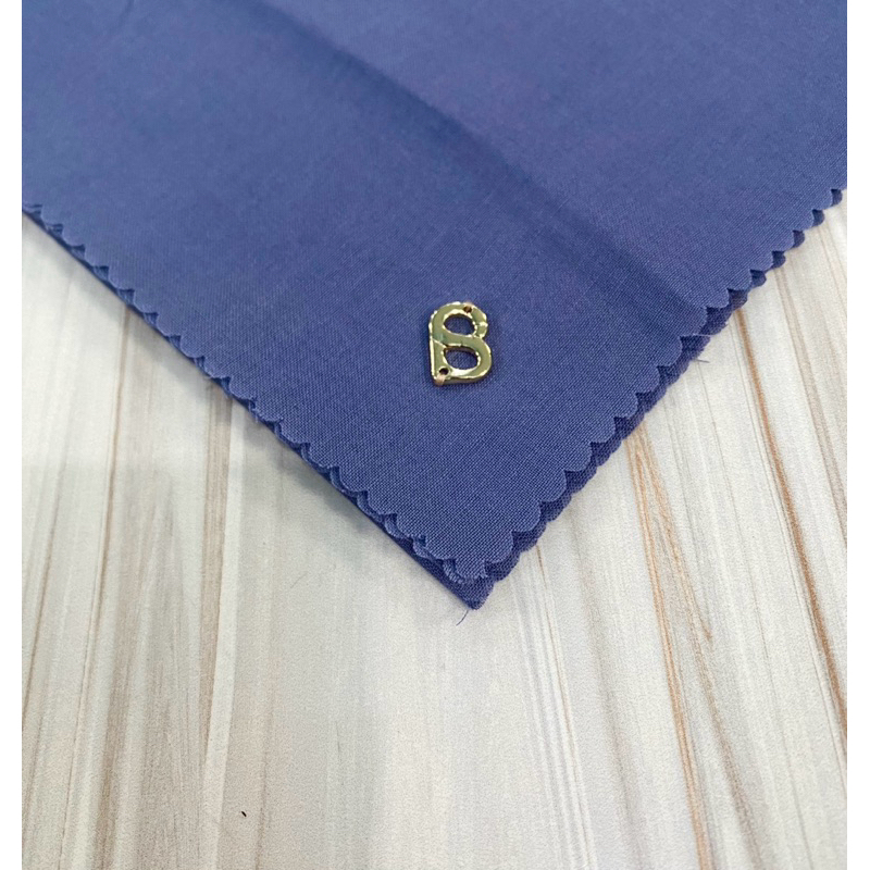 hijab segiempat voal replika button || plat logam