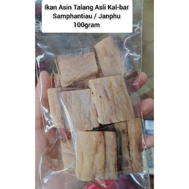 

IKAN Asin TALANG Kalimantan Barat (100gr) Sampanthiau / Yam Pou / Ikan Asin Jambal / Jan Phu / He Phou / Yan Pou / Sampantiau / Yenpou