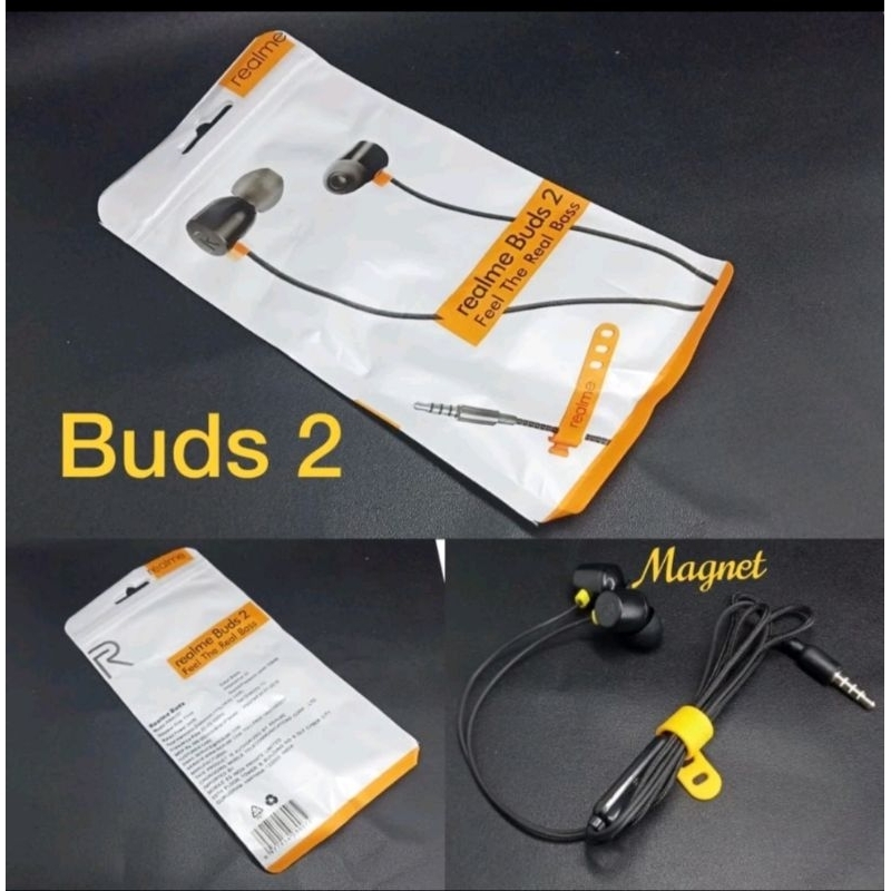 PROMO  HEADSET HANDSFREE HF MAGNET REALME BUDS 2 REALME 3 REALME 5 ALL TYPE HP ORIGINAL OEM